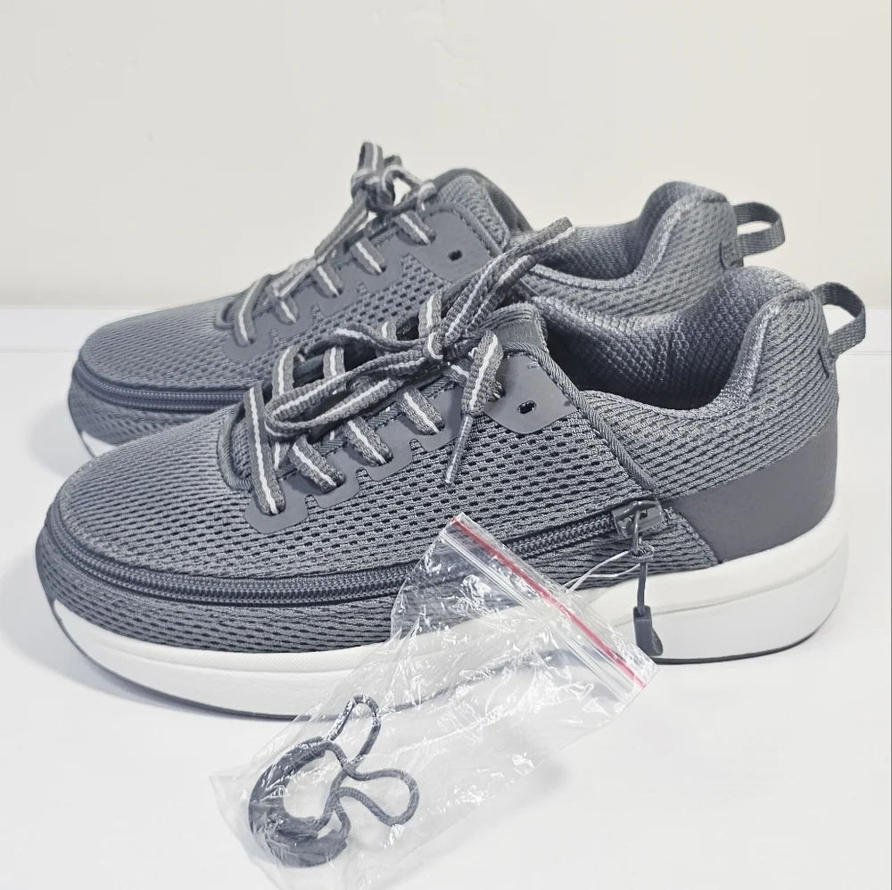 NWOB BILLY Footwear Full Wrap Zip Men Charcoal BILLY Limitless Sneakers Size 5M
